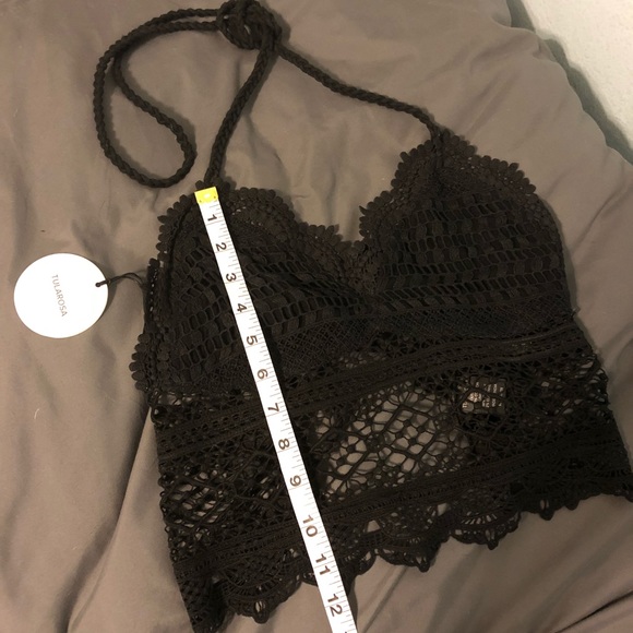 SOLD Tularosa Black Crochet Top Coachella Festival - Picture 4 of 8